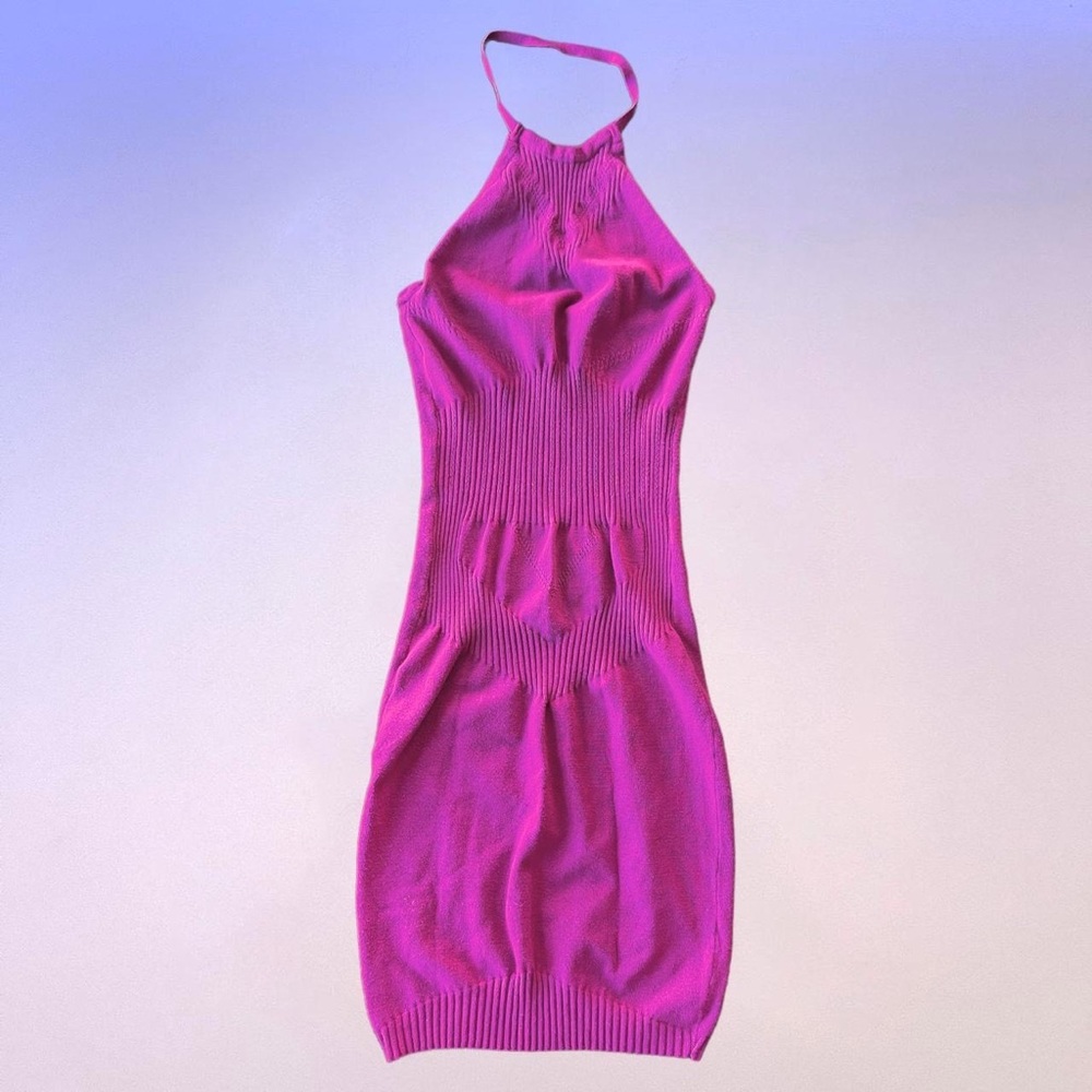 Bebe knit halter dress